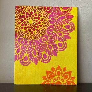 8" x 10" Mandala Painting on Canvas